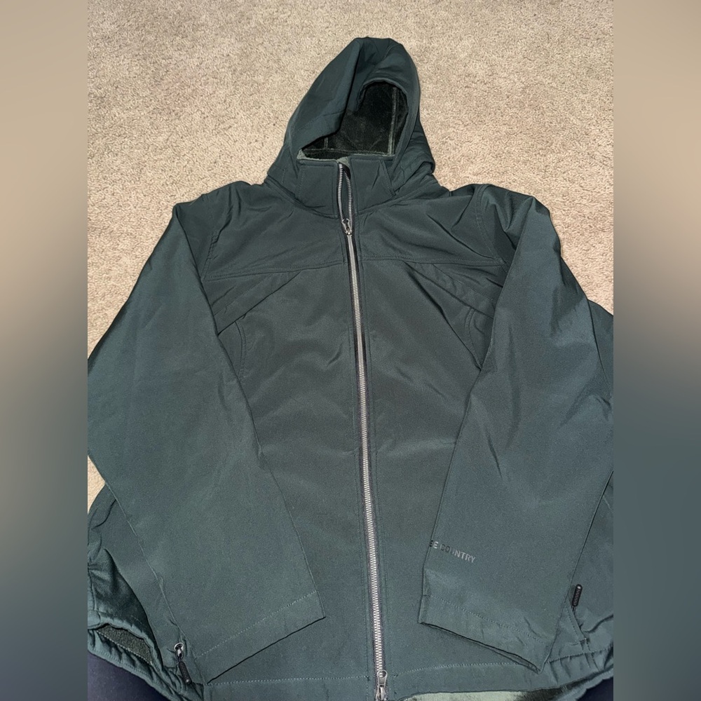 Women’s Free Country Dark Green Hooded Performance Jacket